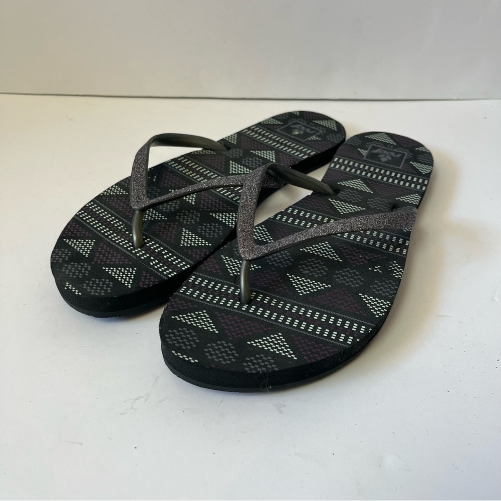 Reef Geometric Sparkle Flip Flops‎ Women's 11